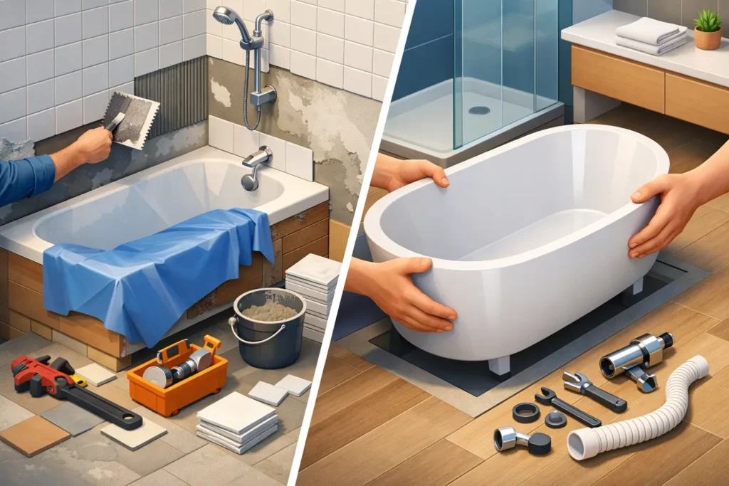 Bath Renovation vs Replacement Explained