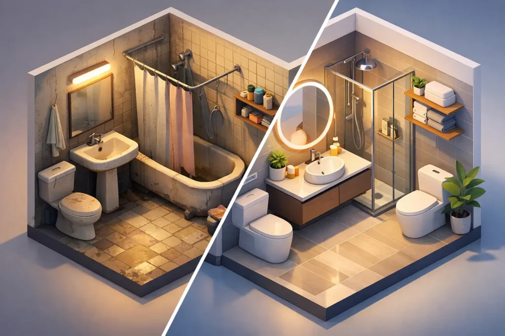 Small Bathroom Before and After Ideas