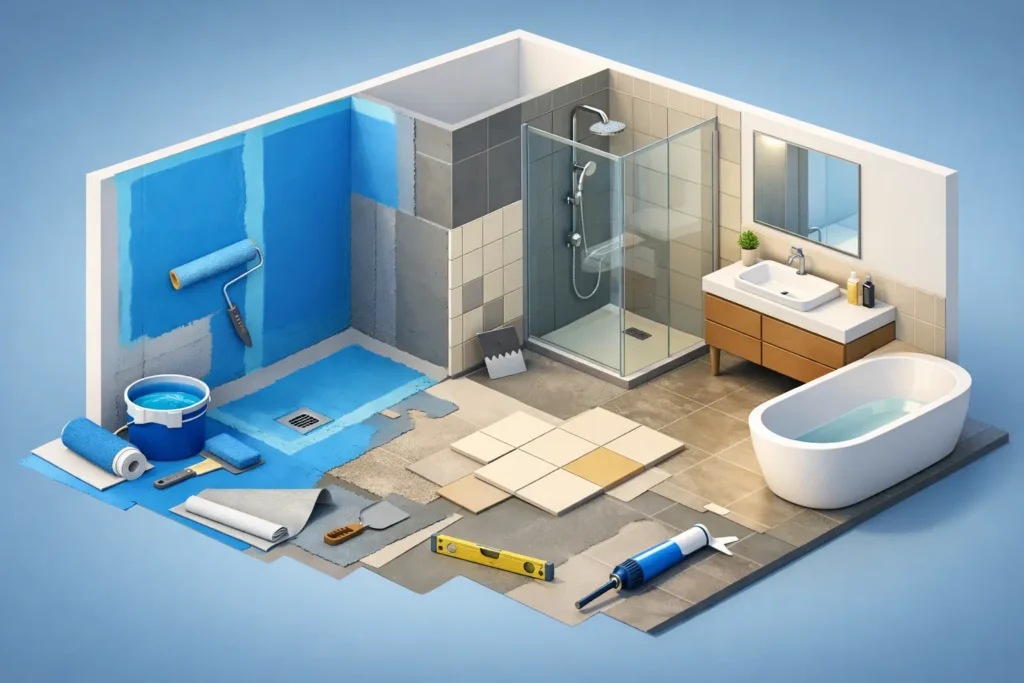 Waterproofing Bathroom Renovation Steps